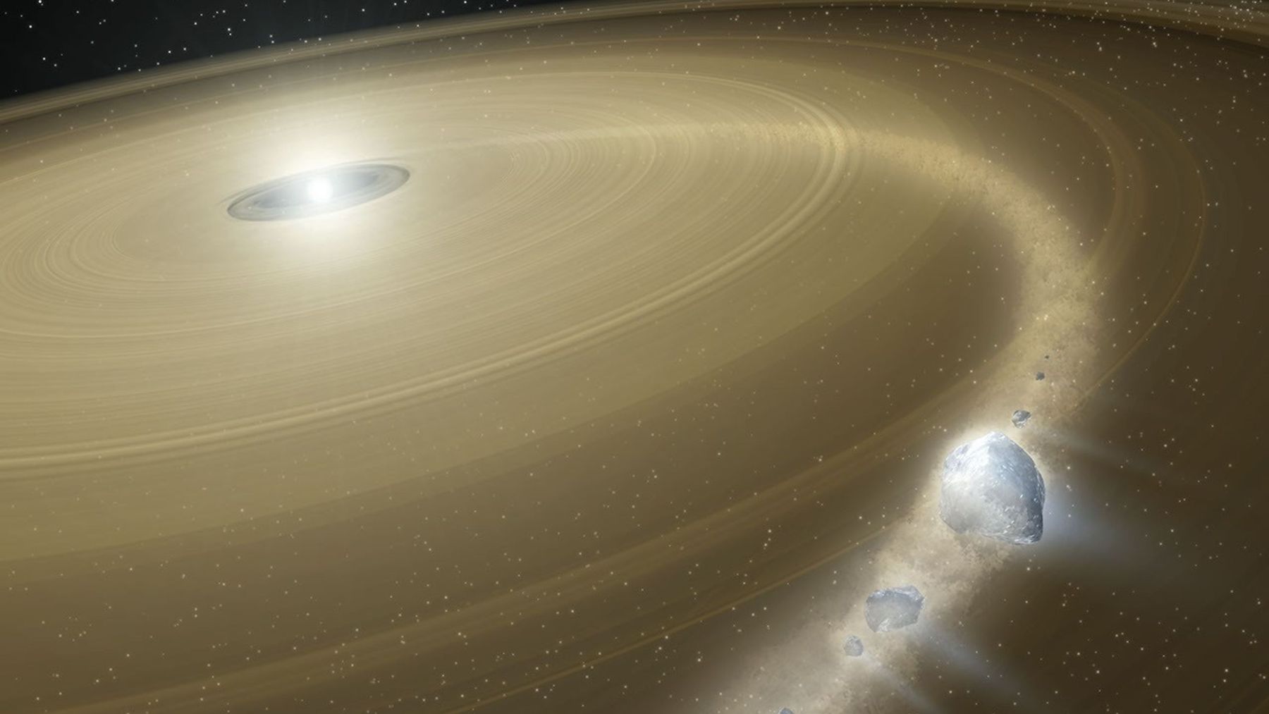 Confirmed—Hubble discovers that a white dwarf is swallowing fragments of a Pluto-like dwarf planet, containing water, nitrogen, and compounds never seen before