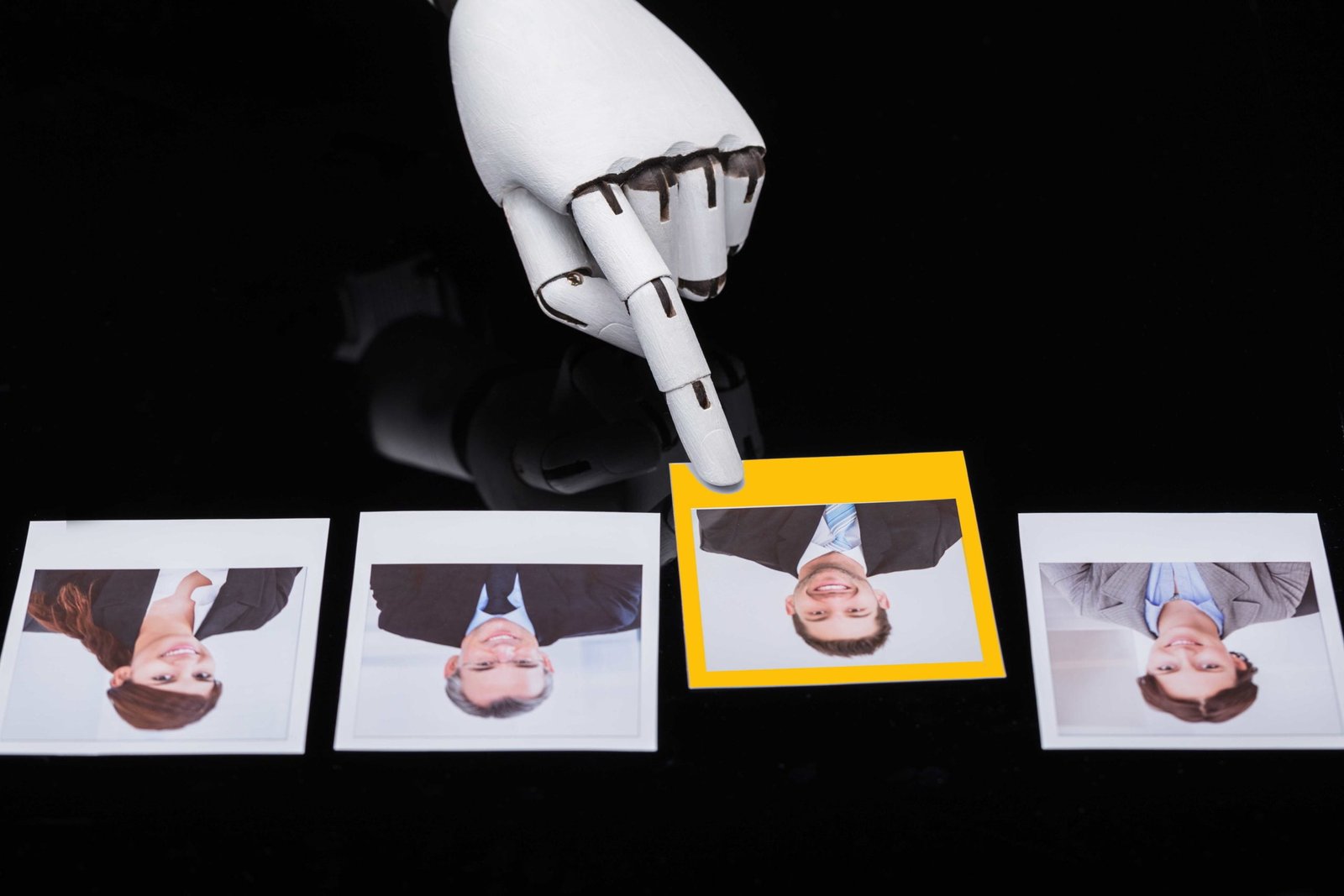 Close-up Of A Robot's Hand Selecting Candidate Photograph