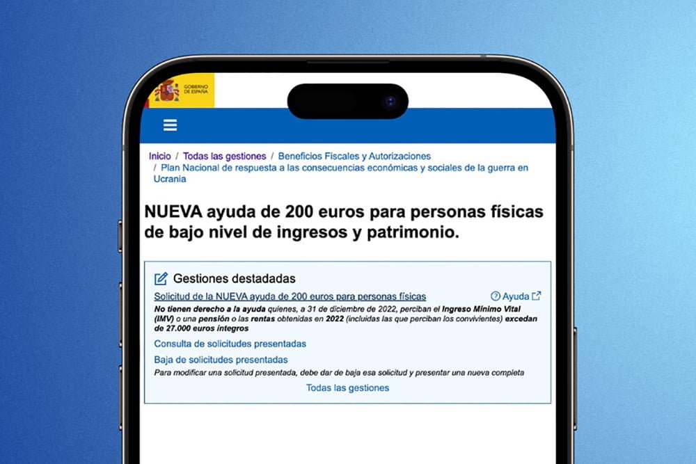 Como consultar el estado de la ayuda de 200 euros del Gobierno