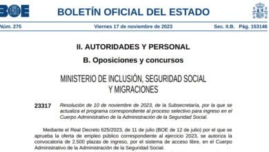 Ya está disponible el temario para acceder a una de las 2.500 plazas del cuerpo administrativo de la Seguridad Social