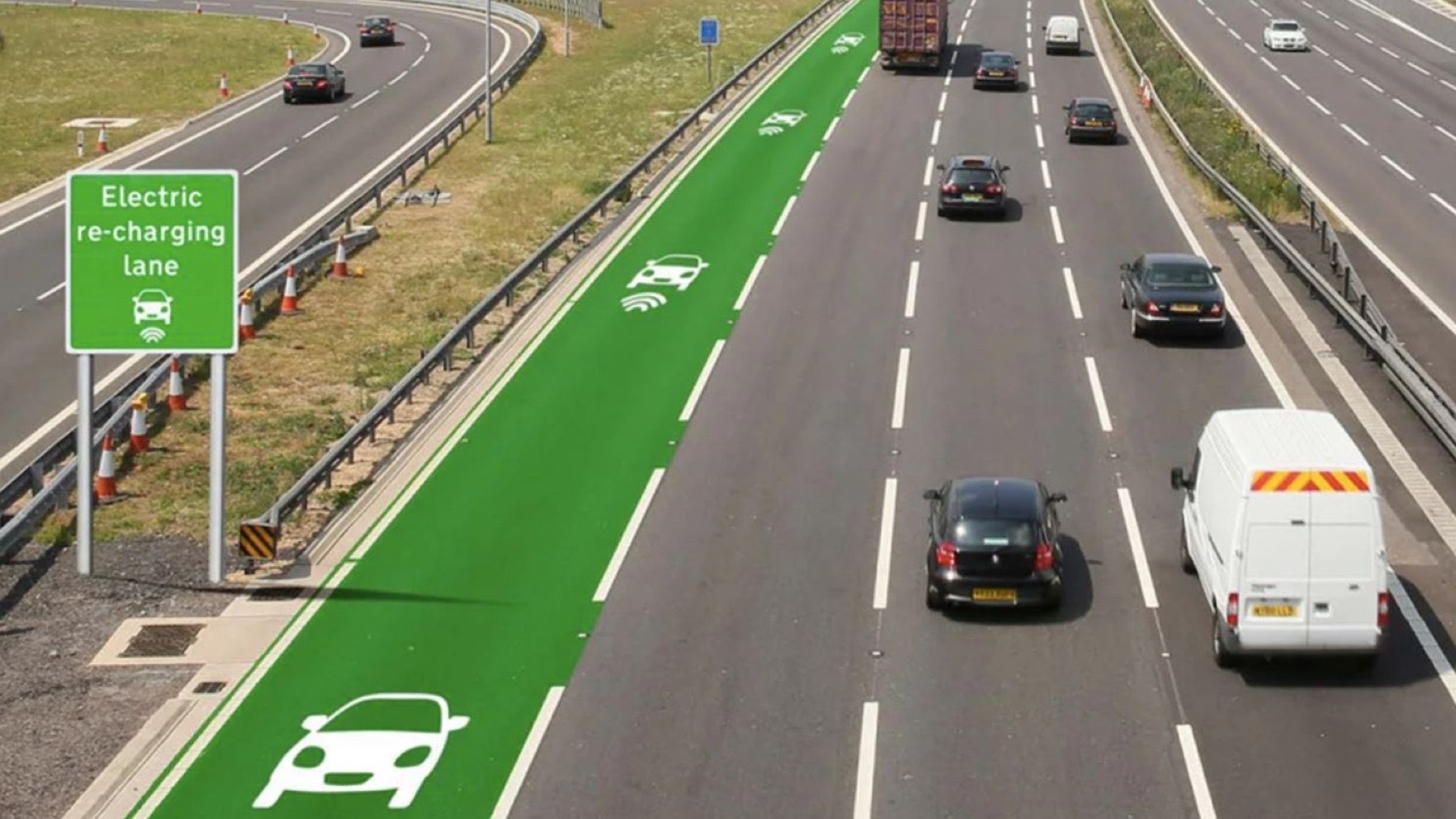 Nace la primera autopista que recarga los coches eléctricos